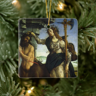 Pallas (Minerva) en de centaur van Sandro Botticel Keramisch Ornament