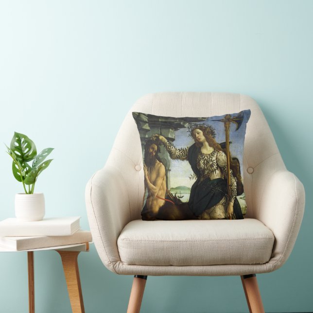 Pallas (Minerva) en de centaur van Sandro Botticel Kussen (Stoel)