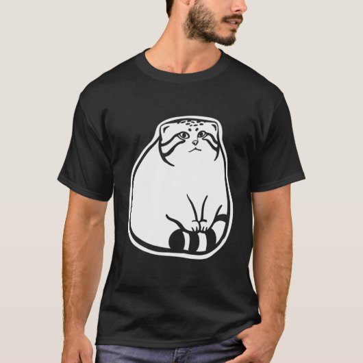 Pallas's kattenpootjes op staartgestileerde van ee t-shirt (Voorkant)