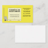 Pallet Jack Visitekaartje (Voorkant / Achterkant)