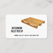Pallet pick-up levering visitekaartje (Voorkant)
