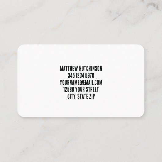 Pallet pick-up levering visitekaartje (Achterkant)