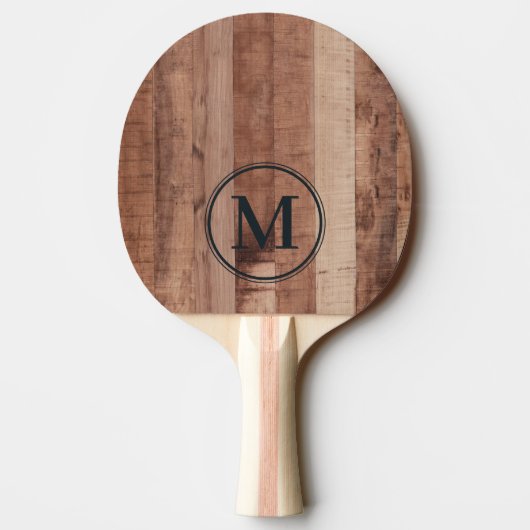 Pallet Wood Board Monogram Tafeltennisbatje (Achterkant)