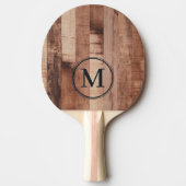 Pallet Wood Board Monogram Tafeltennisbatje (Voorkant)