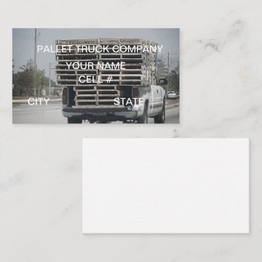 Pallets Visitekaartje (Voorkant / Achterkant)