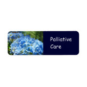 Palliatieve zorg sticker Labels Blue Hydrangeas (Voorkant)