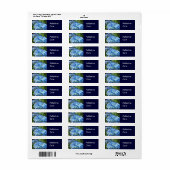 Palliatieve zorg sticker Labels Blue Hydrangeas (Full Sheet)