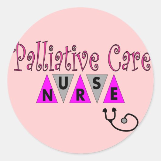 Palliatieve zorg Verpleegkundige geschenken Ronde Sticker (Voorkant)