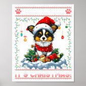 Pallon Christmas Tree Lights Decorations Dog Lover Poster (Voorkant)