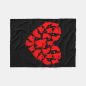 Pallon Dog Lover Funny Love Heart Pallon Valentine Fleece Deken (Voorkant (Horizontaal))