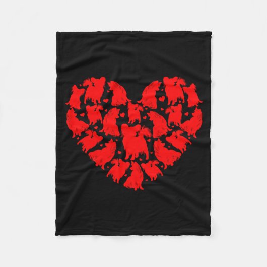 Pallon Dog Lover Funny Love Heart Pallon Valentine Fleece Deken (Voorkant)