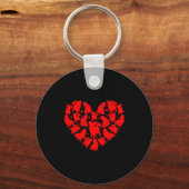 Pallon Dog Lover Funny Love Heart Pallon Valentine Sleutelhanger (Voorkant)