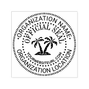 Palm #2 Generic Custom Officiële Seal Naam Loc URL Zelfinktende Stempel