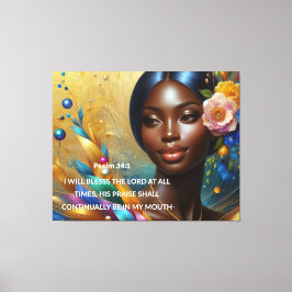 Palm 34:1 canvas afdruk