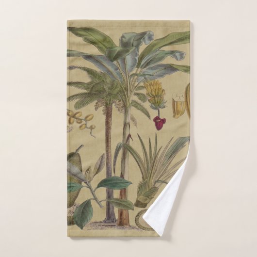 Palm Antiek tropische vruchten botanische kunst Bad Handdoek (Handdoek)