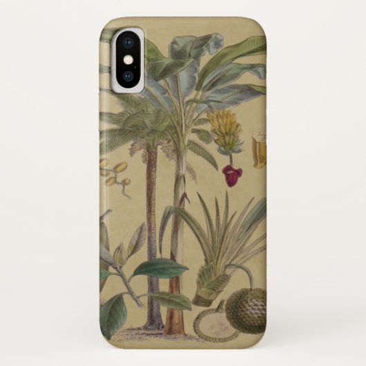 Palm Antiek tropische vruchten botanische kunst Case-Mate iPhone Case (Achterkant)