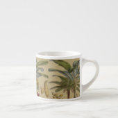 Palm Antiek tropische vruchten botanische kunst Espresso Kop (Rechts)