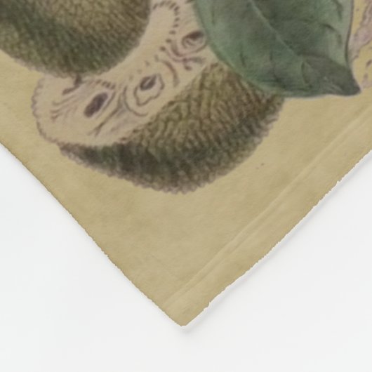 Palm Antiek tropische vruchten botanische kunst Fleece Deken (Hoek)