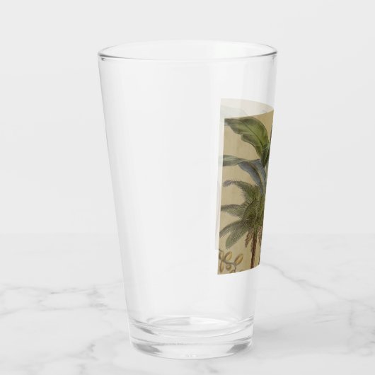 Palm Antiek tropische vruchten botanische kunst Glas (Rechts)