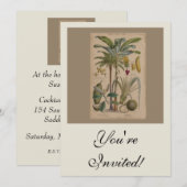 Palm Antiek tropische vruchten botanische kunst Kaart (Voorkant / Achterkant)