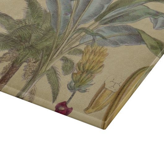 Palm Antiek tropische vruchten botanische kunst Snijplank (Hoek)