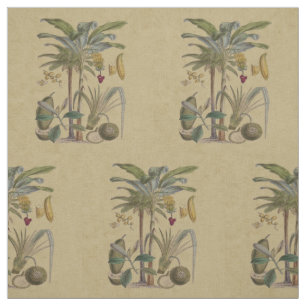 Palm Antiek tropische vruchten botanische kunst Stof