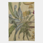 Palm Antiek tropische vruchten botanische kunst Theedoek (Verticaal)