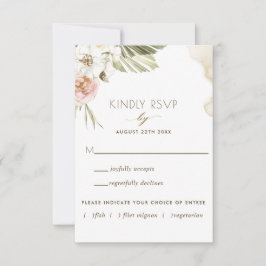 Palm, Banaanbladeren Bloem met/zonder maaltijdopti RSVP Kaartje