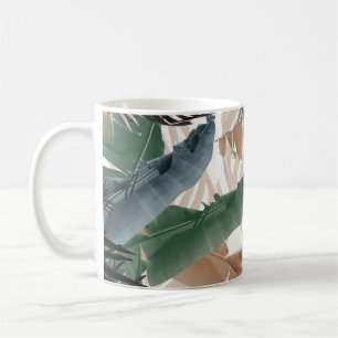 Palm Banana Leaves Bliss (herfstkleuren) 1 #tropis Koffiemok