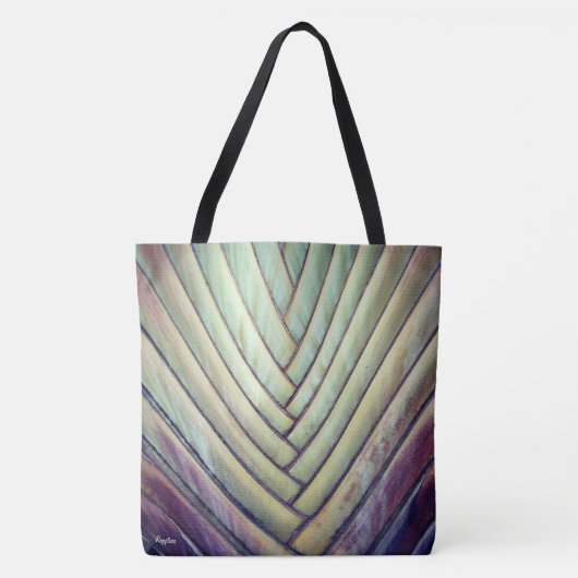 Palm Basket Weave Canvas tas (Voorkant)