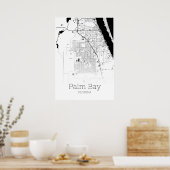 Palm Bay Map - Florida - City Map Poster (Keuken)