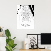 Palm Bay Map - Florida - City Map Poster (Thuiskantoor)