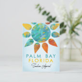 Palm Bay Sunshine Travel Briefkaart (Staand voorkant)