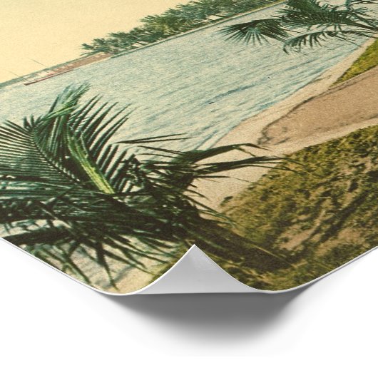 Palm Beach 1898  Florida scene Poster (Hoek)