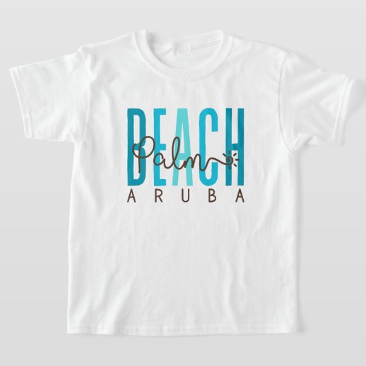 Palm Beach Aruba (oceaan) T-shirt (Laagn)