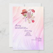 Palm Beach Bestemming Weekend Bachelorette Party Kaart (Achterkant)