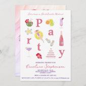 Palm Beach Bestemming Weekend Bachelorette Party Kaart (Voorkant / Achterkant)