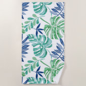 Palm Beach Blue Beach Towel Strandlaken (Voorkant)