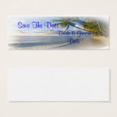 Palm Beach Bruiloft Thema Bewaar de Date Cards Mini Visitekaartjes (Voorkant /achterkant)