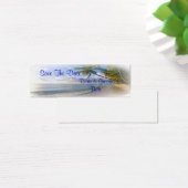 Palm Beach Bruiloft Thema Bewaar de Date Cards Mini Visitekaartjes (Bureau)