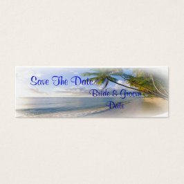Palm Beach Bruiloft Thema Bewaar de Date Cards Mini Visitekaartjes