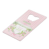 Palm Beach Cabana Bach Club | Bachelorette  Creditkaart Flessenopener (Voorkant Gekanteld)