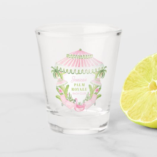 Palm Beach Cabana Bach Club | Bachelorette  Shot Glas (Voorkant)