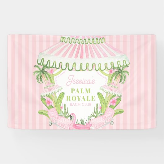 Palm Beach Cabana Bach Club | Bachelorette Spandoek (Horizontaal)