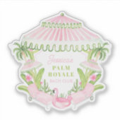 Palm Beach Cabana Bach Club | Bachelorette  Sticker (Voorkant)