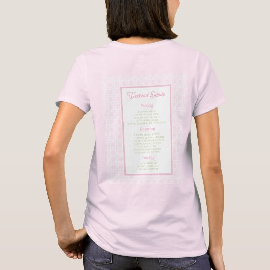 Palm Beach Cabana Bach Club | Bachelorette  T-shirt (Achterkant)