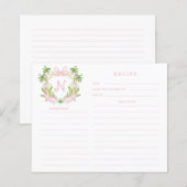 Palm Beach Cabana Crest Monogram Receptkaart (Voorkant / Achterkant)