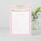 Palm Beach Cabana | Spill the Tea Bridal Shower Kaart (Staand voorkant)