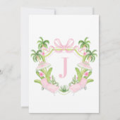 Palm Beach Cabana | Spill the Tea Bridal Shower Kaart (Achterkant)