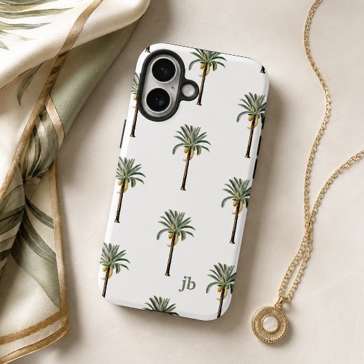 Palm Beach Chic Resort Stijlvol Monogram Case-Mate iPhone Case